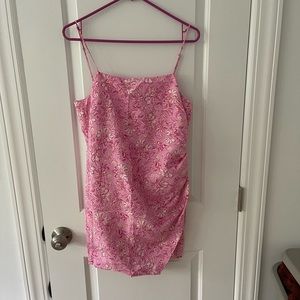 Zara pink floral mini dress